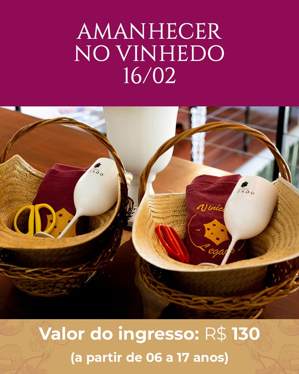 16-02 - INGRESSO JOVEM - Amanhecer no Vinhedo